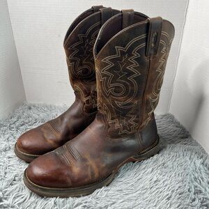 Durango Rebel Cowboy Boots Mens 13 D Western 12 inch Brown Leather Rodeo